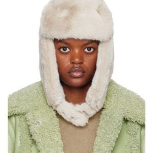 Stand Studio Off-White Faux Fur Coat